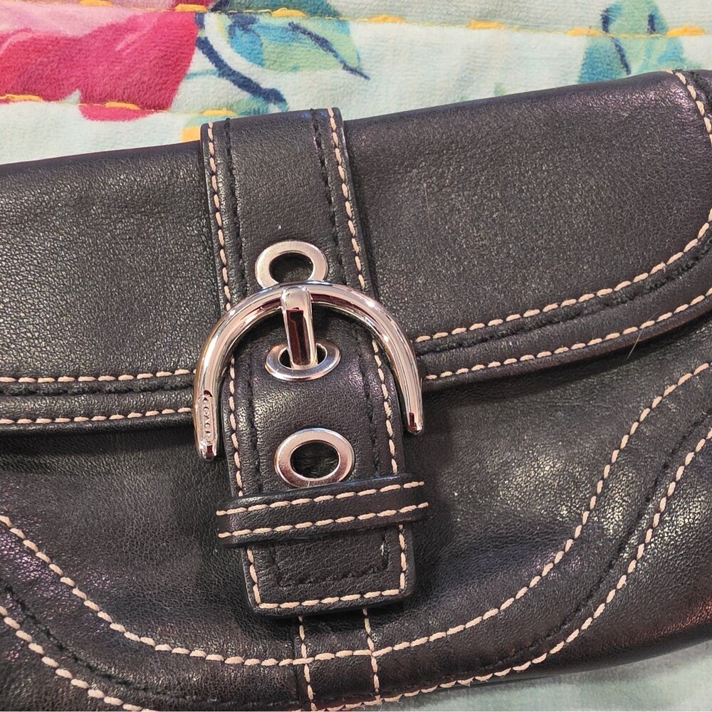 Coach small Black Wristlet Wristlet Y2K - Picture 3 of 10